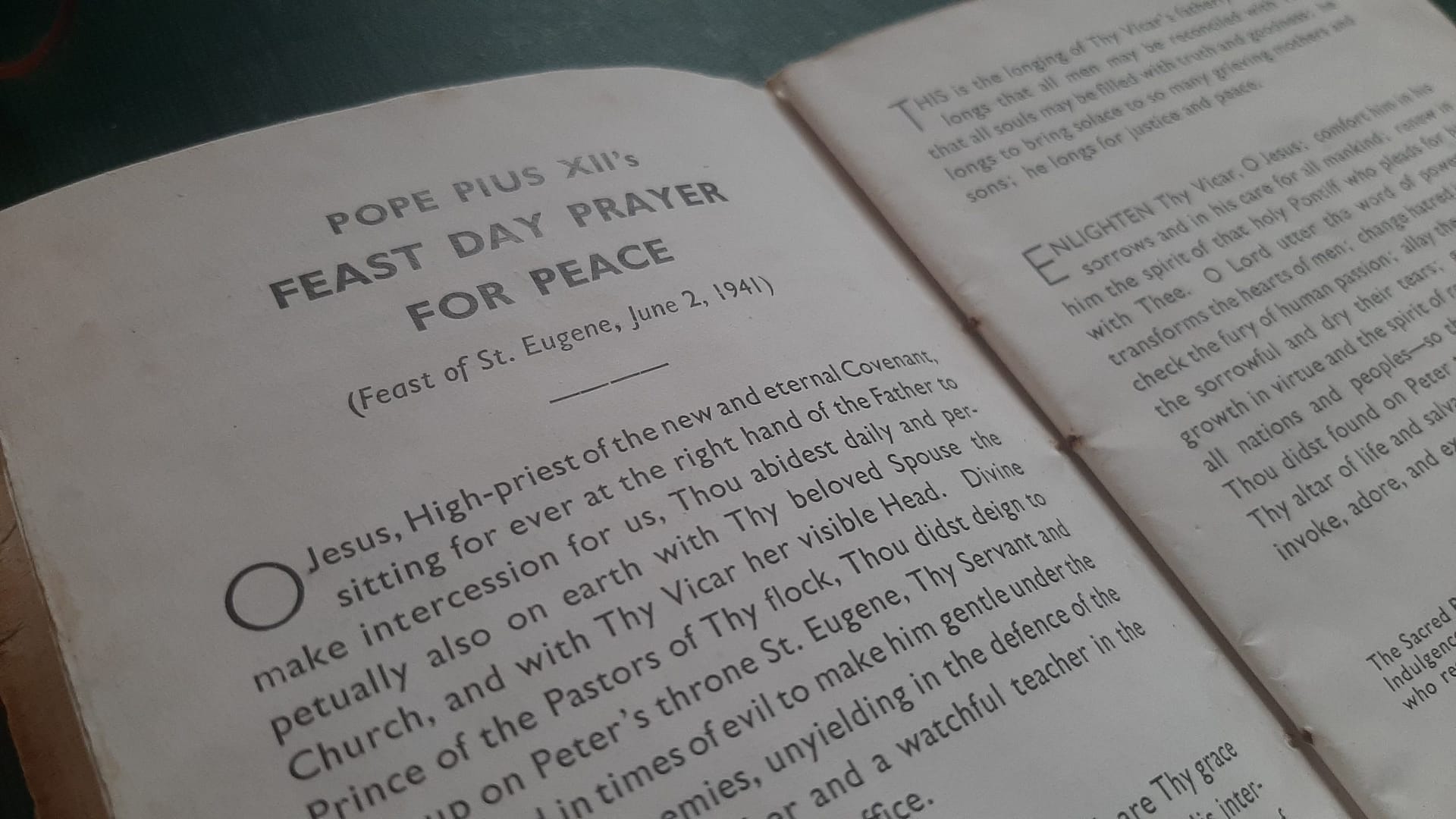 Prayer for Peace by Benedict XV