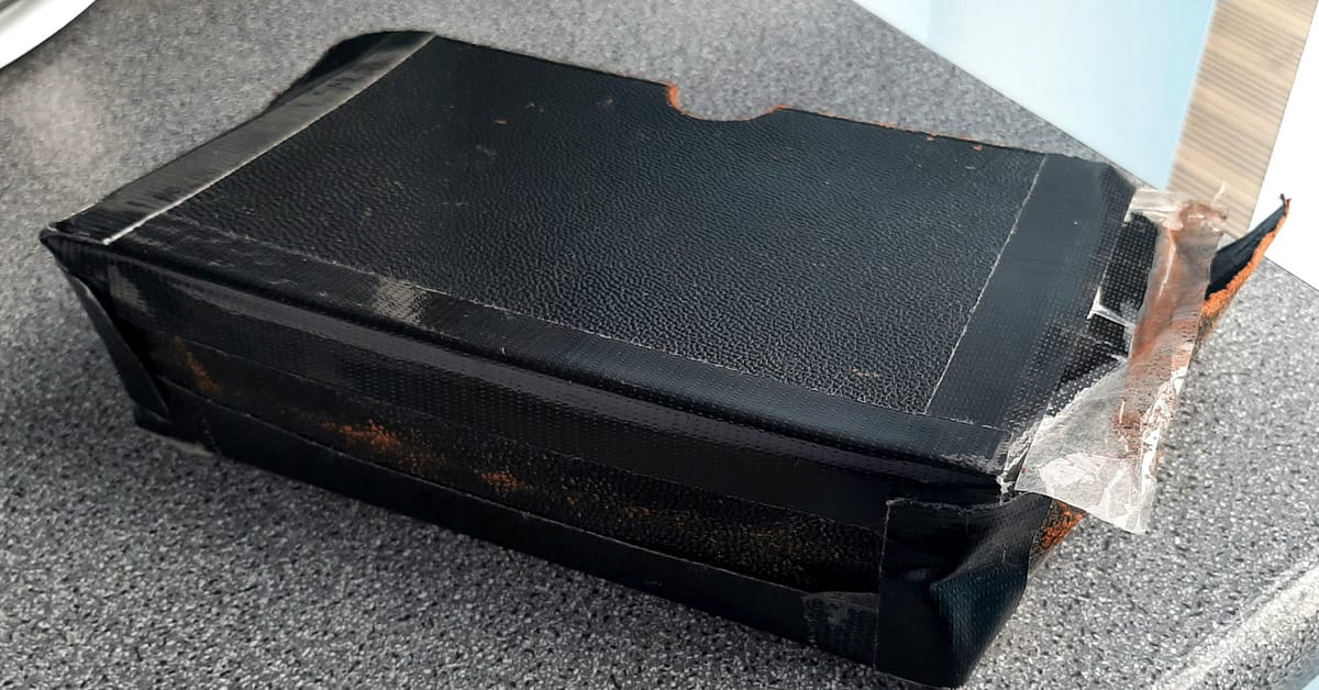broken slipcase for a book