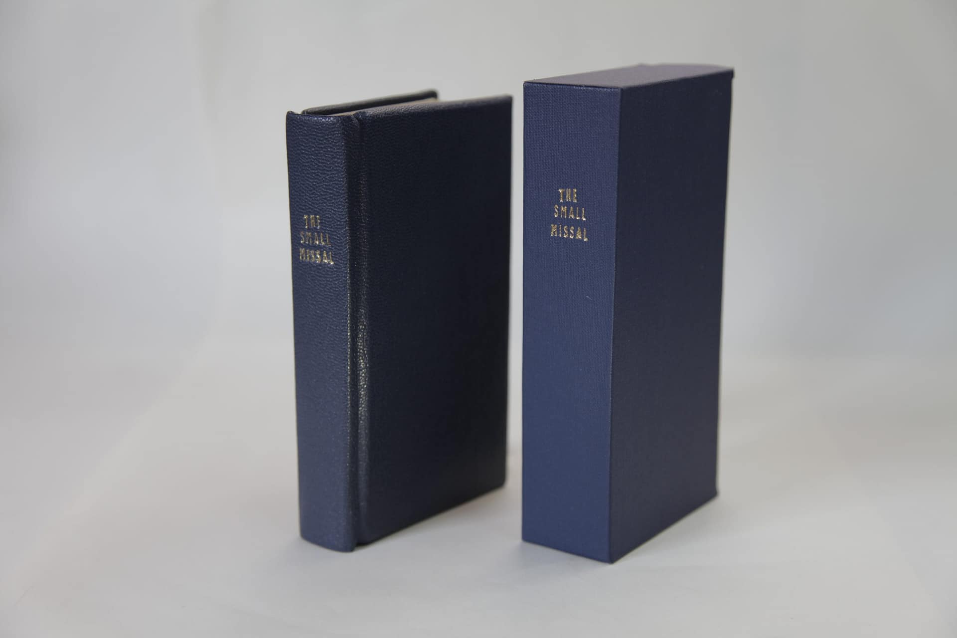 The Small Missal in blue leather with blue slipcase
